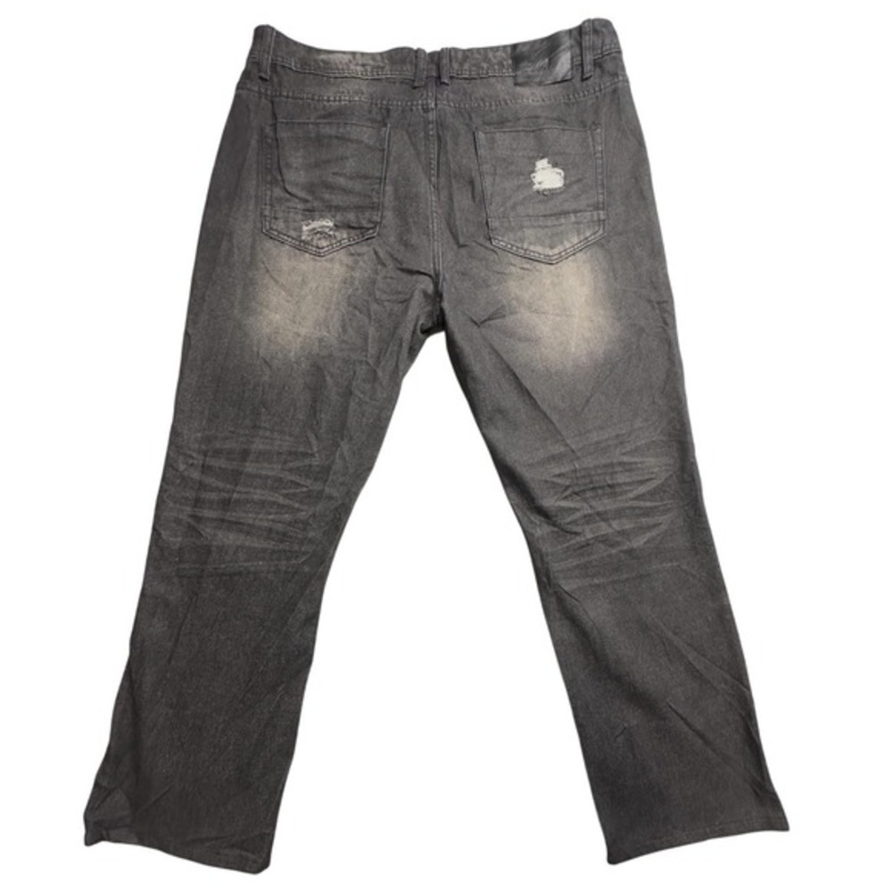 Switch Remarkable Jeans Mens 38x28 Black Slim Straight Distressed Paint Splatter